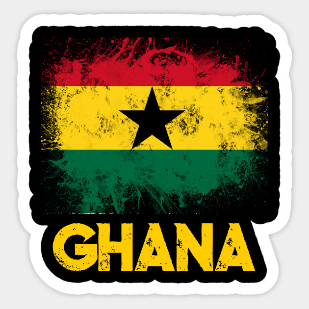 Ghana Flag Ghanaian Pride Gift Ghana Sticker TeePublic